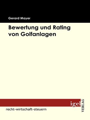 cover image of Bewertung und Rating von Golfanlagen